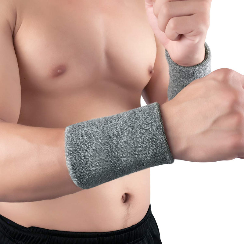 Yuyeran 3 Pairs Men Women Sports Wrist Sweatband Yoga Tennis Squash Badminton Gym Basketball Wristband Wrist Brace Support - NewNest Australia