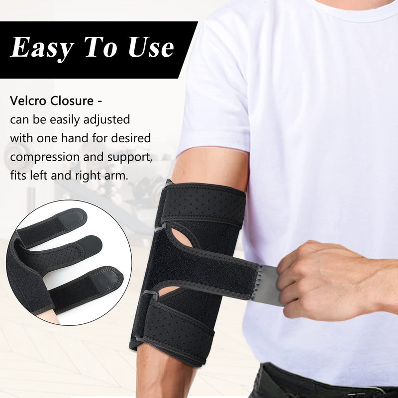 ZOUYUE Elbow Brace, Adjustable Elbow Support with Two Removable Metal Splints, Arm Stabilizer Cubital Tunnel Elbow Splint for Tennis Elbow, Weightlifting, Tendonitis, Joint Pain Relief for Men & Women - NewNest Australia