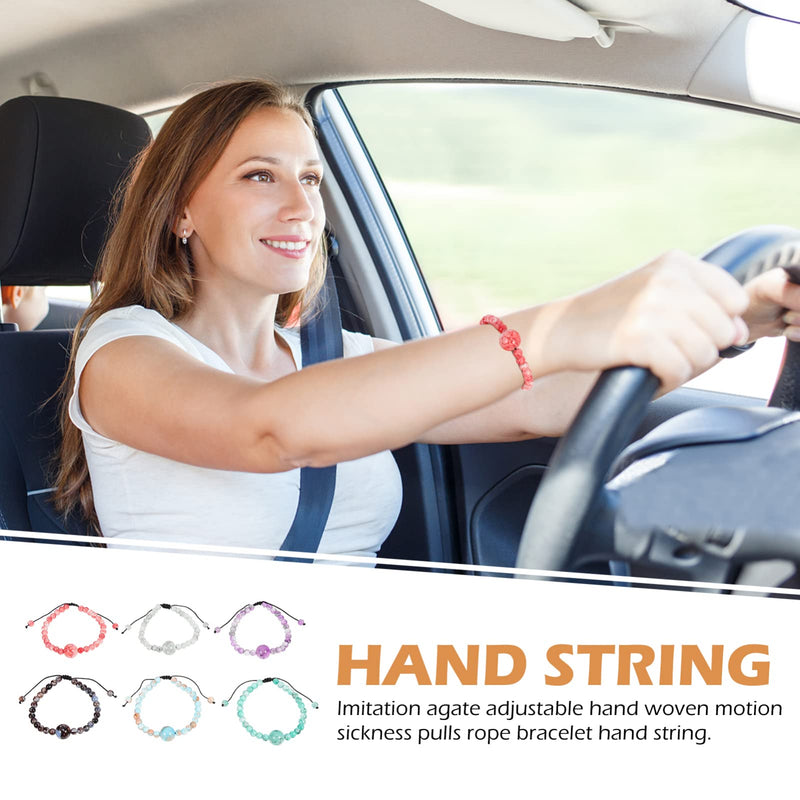 Ciieeo 6Pcs Motion Sickness Bracelets Anti Nausea Wristband Sea Sickness Bands Adjustable Nausea Relief Bracelet Hand Bands for Nausea Motion Sickness Car Sea Travel Airplane - NewNest Australia