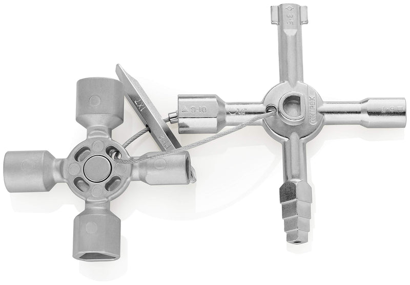 Knipex Tools LP - 1101 Twin Key Universal Control Cabinet Key, Chrome - NewNest Australia