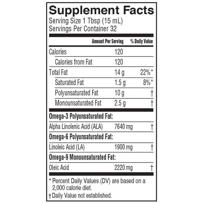 Barlean's Fresh Flaxseed Oil from Cold Pressed Flax Seeds - 7,640mg ALA Omega 3 Fatty Acids for Improving Heart Health - Vegan, USDA Organic, Non-GMO, Gluten Free - 16-Ounce 16 Fl Oz (Pack of 1) - NewNest Australia