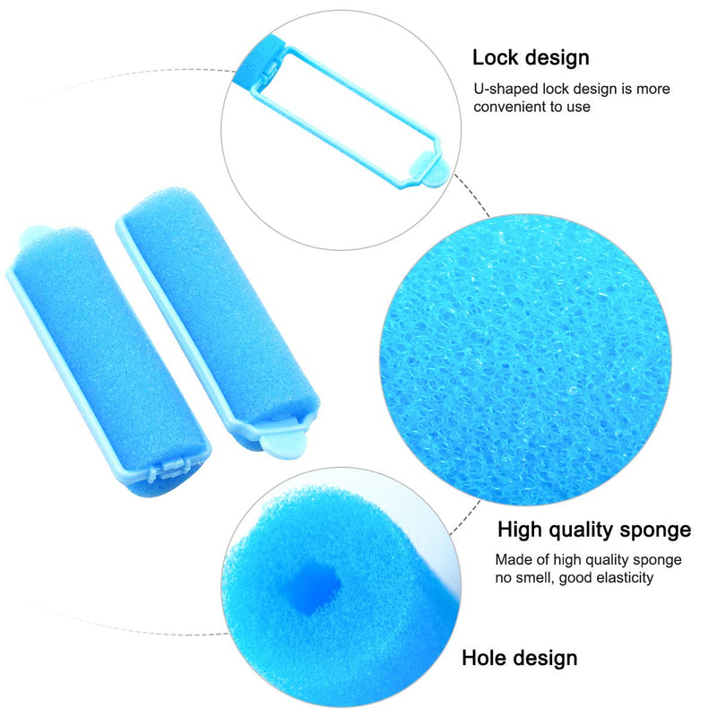 36 Pieces Foam Sponge Hair Rollers, Soft Curlers for Short Hair, Mini Roll Curl Artifact, Hair Styling Curlers for Women and Girls DIY Hairdressing, 20mm (Pink, Yellow, Blue) 36pcs 2cm - NewNest Australia