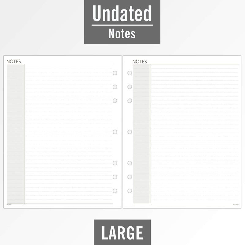 AT-A-GLANCE Day Runner Lined NotePad Pages, Refill, Loose-Leaf, Undated, for Planner, 8-1/2" x 11", Size 5, 30 Sheets/Pack (038-3) - NewNest Australia