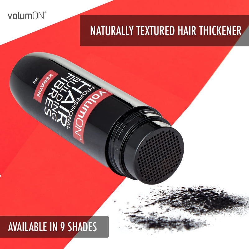 Hair Fibres x2 VOLUMON Keratin Hair Building Fibres for Thinning Hair - Instantly Conceals Thinning Areas for Fuller Thicker Hair - For Men & Women 28g x2 (Auburn) Auburn - NewNest Australia