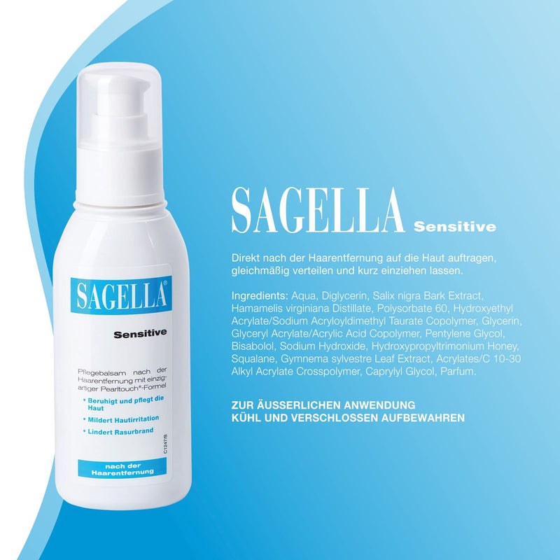 Sagella® Sensitive, care balm for women, prevents razor bumps and razor burn, for a pleasant skin feeling, 100 ml - NewNest Australia