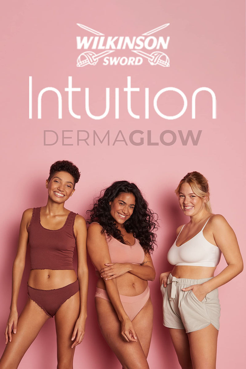 WILKINSON SWORD - Intuition Dermaglow For Women | Facial Hair Remover And Trimmer, Exfoliating Dermaplanning tool | Razor Handle + 3 Blade Refills 1 Count (Pack of 1) - NewNest Australia