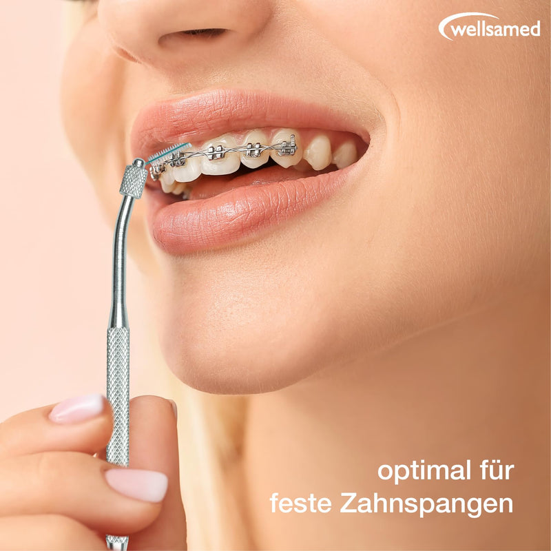 wellsamed Wellsabrush Pack of 10 interdental brushes, size: XS ISO 0: 0.38 mm, brush size: 1.8 mm/x-fine, for effective cleaning of the spaces between teeth - NewNest Australia