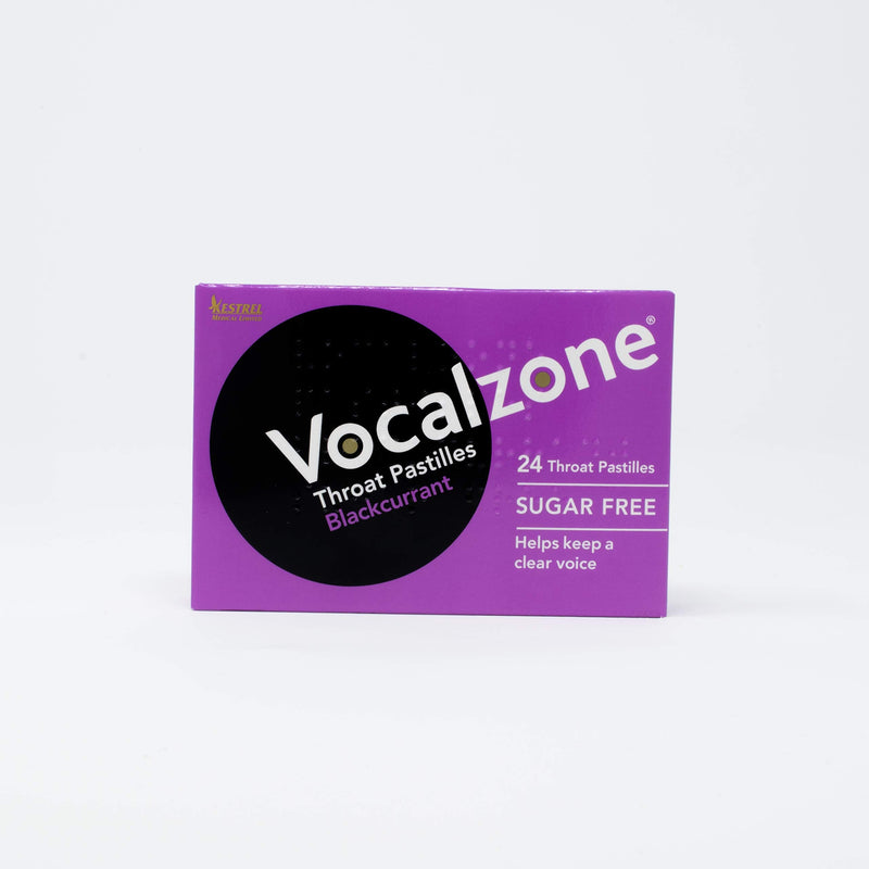 Vocalzone Throat Pastilles Blackcurrant Sugar Free 3 Packs 24- for Sore Throats and Hoarseness When Overusing Your Voice. Produced and Sold in The United Kingdom Since 1912. - NewNest Australia
