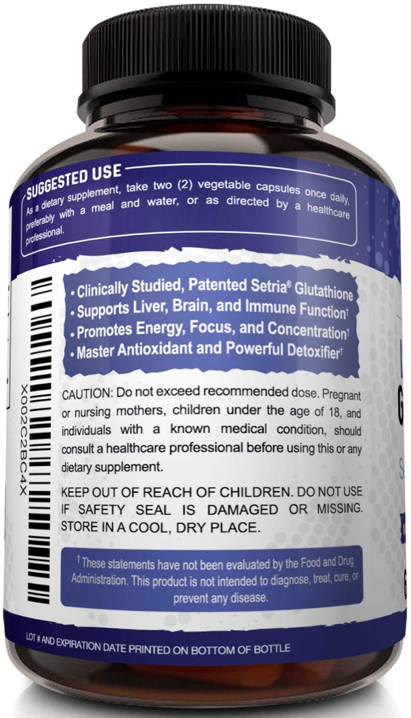 NutriFlair Liposomal Glutathione Setria® 700mg - Pure Reduced, Stable, Active Form L Glutathione reductase (GSH), Enhanced Absorption - Non GMO Antioxidant, Detox, Cardiovascular, Brain, Immune Health - NewNest Australia