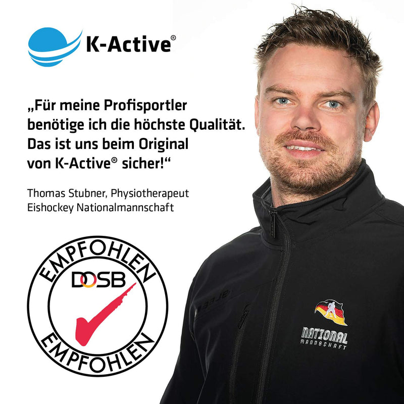 K-Active Tape Classic | Kinesio tapes super skin-friendly | waterproof | Kinesiology tape for sports & therapy, extra long hold | [5cmx5m] black K-night - NewNest Australia