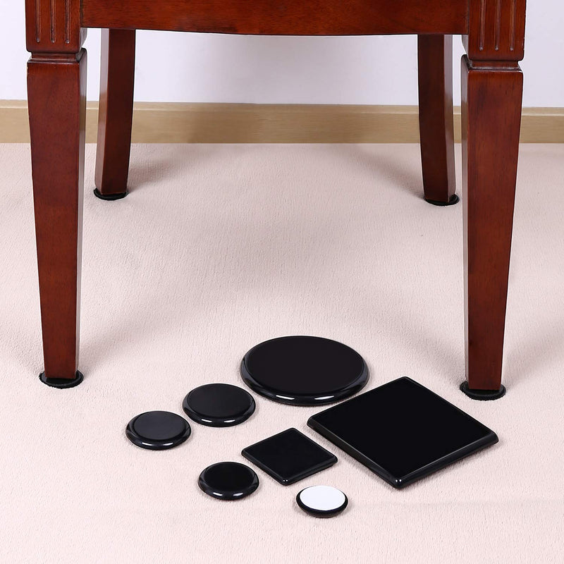 Ezprotekt 16 Pack Reusable Furniture Slider for Carpet,3.5 Inch Round Black Furniture Mover,Furniture Sliders Carpet Sliders Furniture Moving Sliders Furniture Moving Pads Furniture Glides Round 3.5", 16Pack - NewNest Australia
