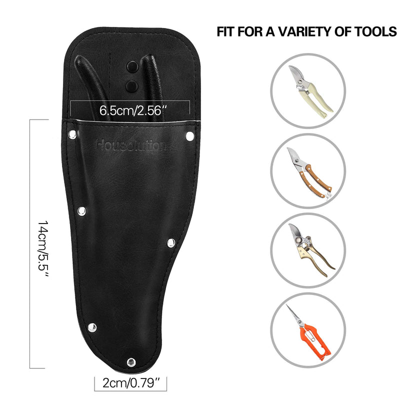 Housolution Garden Pruner Sheath, Premium PU Leather Holster Protective Case Cover Scabbard for Gardening Pruning Shears Scissor - Black - NewNest Australia