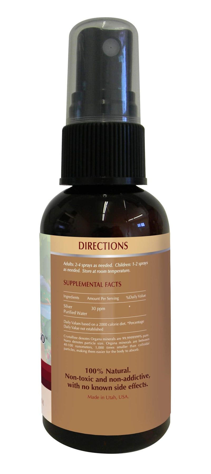 Organa Crystalline Nano Colloidal Silver Spray - 30 PPM - 2 Ounce Spray Bottle 2 Fl Oz (Pack of 1) - NewNest Australia