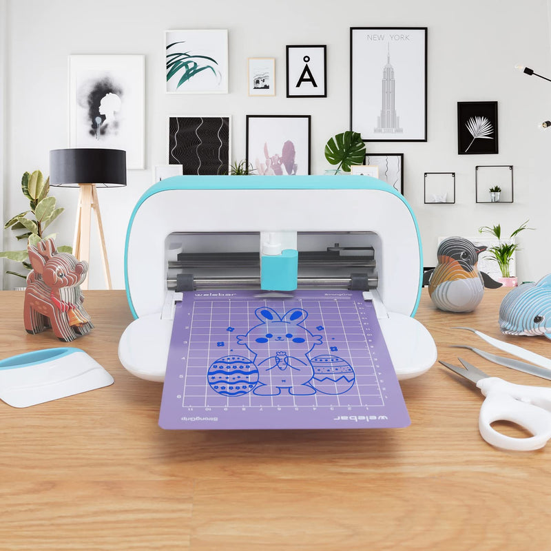 Welebar Variety Cutting Mat for Cricut Joy Machine, 3 Pack 4.5”x6.5” (StandardGrip/LightGrip/StrongGrip), Cutting Mat for Cricut Joy Accessories 4.5''x6.5"-Variety Grip Blue Green Purple, 3 Mats - NewNest Australia