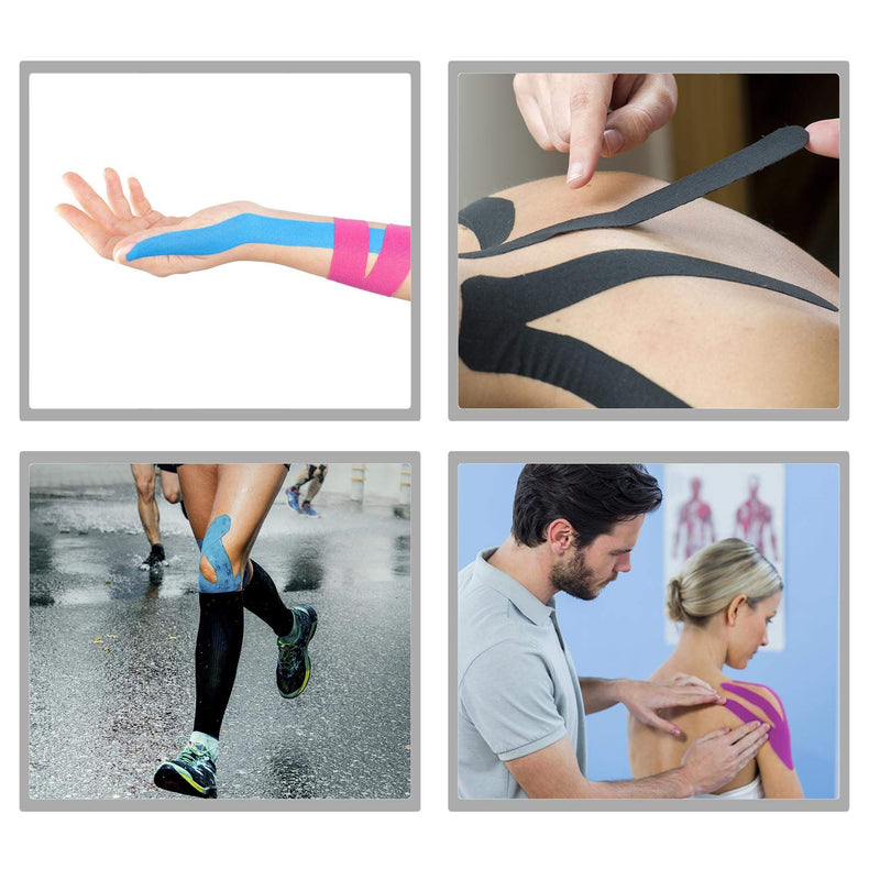 Body & Mind 2.5 Cm / 5 Cm / 10 Cm Wide Kinesiology Tape 5 M, Anti-Allergenic And Waterproof, Elastic Skin-Friendly, Kinesiology Tape, Sport Tape Bandage For Sports, Leisure, Physiotherapy And Medicine 5Cm - NewNest Australia