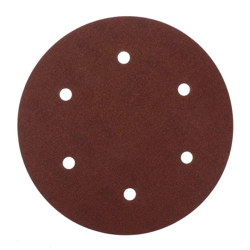 Sydien 20Pcs 9 Inch 6 Holes Sanding Discs 100Grit Dustless Hook and Loop Sandpaper for Random Orbital Sander (Red) 100 Grit - NewNest Australia