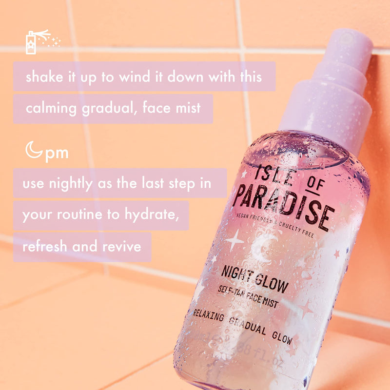 Isle of Paradise Fake Tan Face Mist Night (100 ml) Gradual Self Tan Face Mist, Combining Skin Care and Self Tanning, Natural Ingredients & Vegan - NewNest Australia