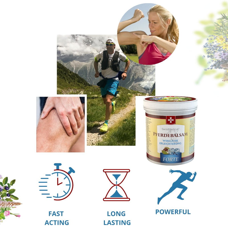 Swissmedicus Horse Balm Massage Gel With 25 Herbal Extracts (Comfrey, Horse Chestnut, Arnica, Eucalyptus) Noticeable Relief During Massage For Muscles, Joints, Back Cooling Extra Strong 250Ml 250.00 Ml (Pack Of 1) - NewNest Australia