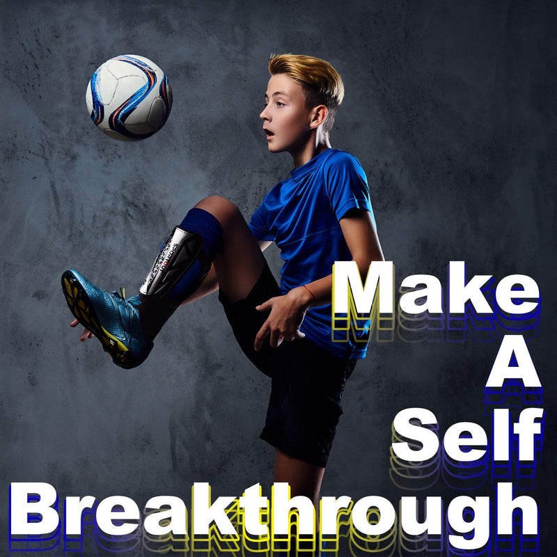 Sportout Kids Youth Adults Soccer Shin Guards with Protective Hard Shell,Offers Comprehensive Protection for Your Kids' Legs. Small Black 2.0 Pro - NewNest Australia