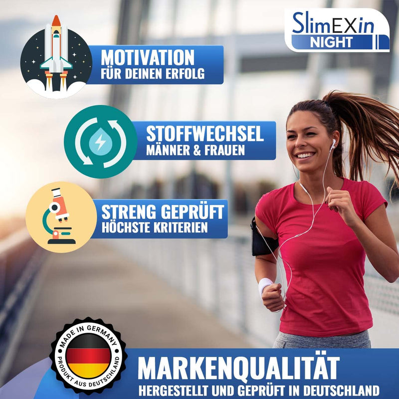 NEW: SlimEXin® NIGHT BURN EXTREME metabolism, fast & finally - capsules with high-quality natural ingredients for women + men 50 pieces (pack of 1) - NewNest Australia
