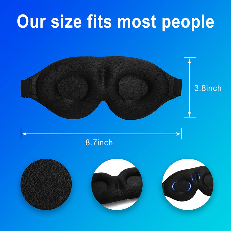 3D Sleep Mask, 100% Blackout 3D Contoured Sleep Eye Mask, Comfortable & Super Soft Sleeping Mask with Adjustable Straps for Women, Men, Sleeping Travel Yoga Naps (Colorful) 2 Colorful - NewNest Australia