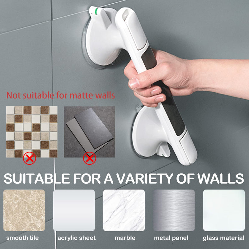 Suction Bathroom Grab Rails, Mobility Support Safety Handle, Grab Rails for Elderly, Suction Grab Rails for Bathroom with Suction Cup Fitting, Bath Grab Rail Suction Disability Aids 1pcs - NewNest Australia
