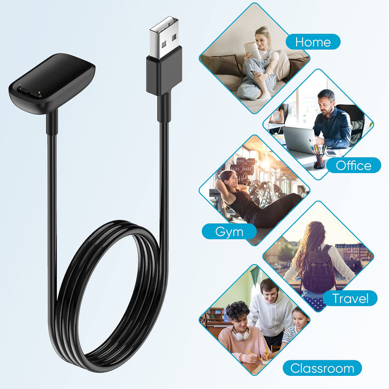 [2-Pack] Charger Cable for Fitbit Luxe/Charge 5, for Fitbit Luxe/Charge 5 Fitness Tracker, Replacement Charging Cable Cord Accessory for for Fitbit Luxe and Charge 5 (3.3 ft/1.6 ft) - NewNest Australia