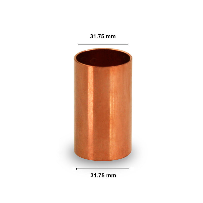 Supply Giant DDDM0125 Straight Copper Coupling With Sweat Sockets And Without Tube Stop, 1-1/4 Inch - NewNest Australia