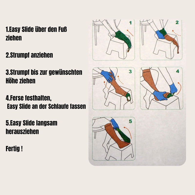 Arion Easy Slide Dressing Aid For Stockings & Olanmarp Mild Detergent For Compression Stockings 50 Ml - Easy To Put On And Care (Shoe Size: From 42, Open Toe) - NewNest Australia