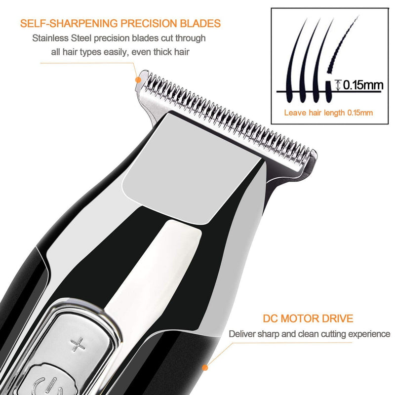 RENPHO Hair Clippers for Men Cordless Beard Trimmer Professional Hair Cutting kit,USB Rechargeable Hair Trimmer for Men and Kids with LED Display, T-Blade Detailer Trimmer for Lining and Artwork 0.2MM - NewNest Australia