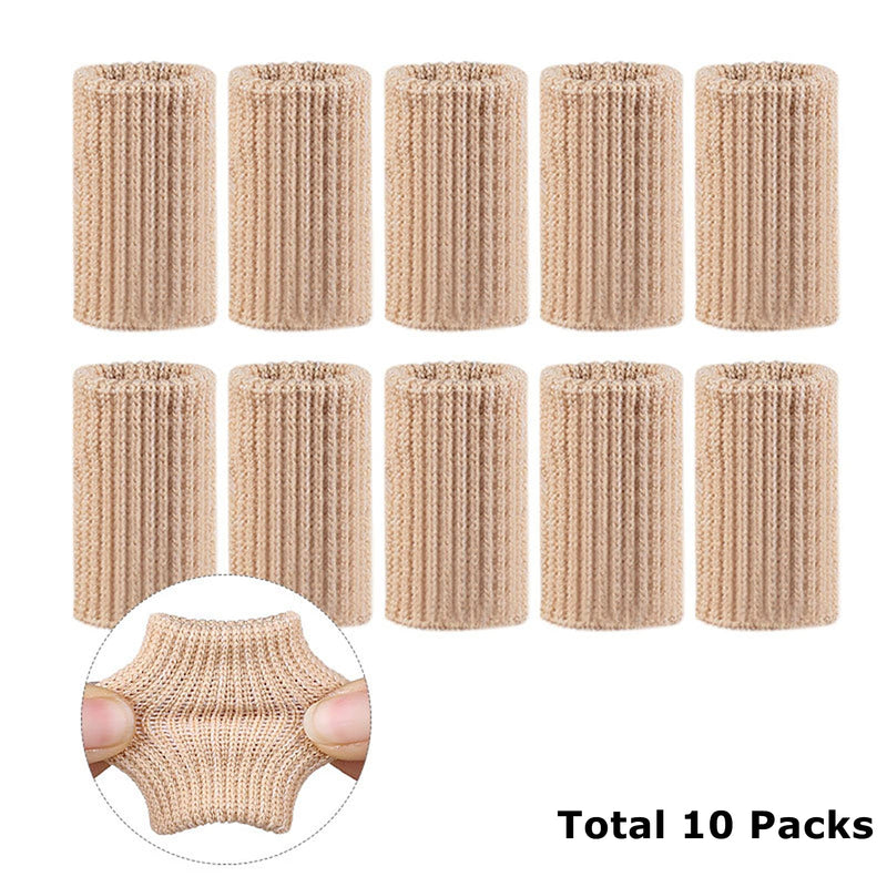 Finger Sleeves, Thumb Splint Brace Elastic Finger Support Brace Protector Tape Breathable for Pain Relief Arthritis Trigger Basketball Baseball Compression Protector (Nude) Nude - NewNest Australia