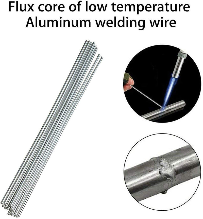 Aluminum Welding Rods, Linkhood 30-Pack Universal Low Temperature Aluminum Welding Cored Wire for Electric Power, Chemistry, Food, Silver 0.08 x 10in/2 x 250mm (30-pack) - NewNest Australia