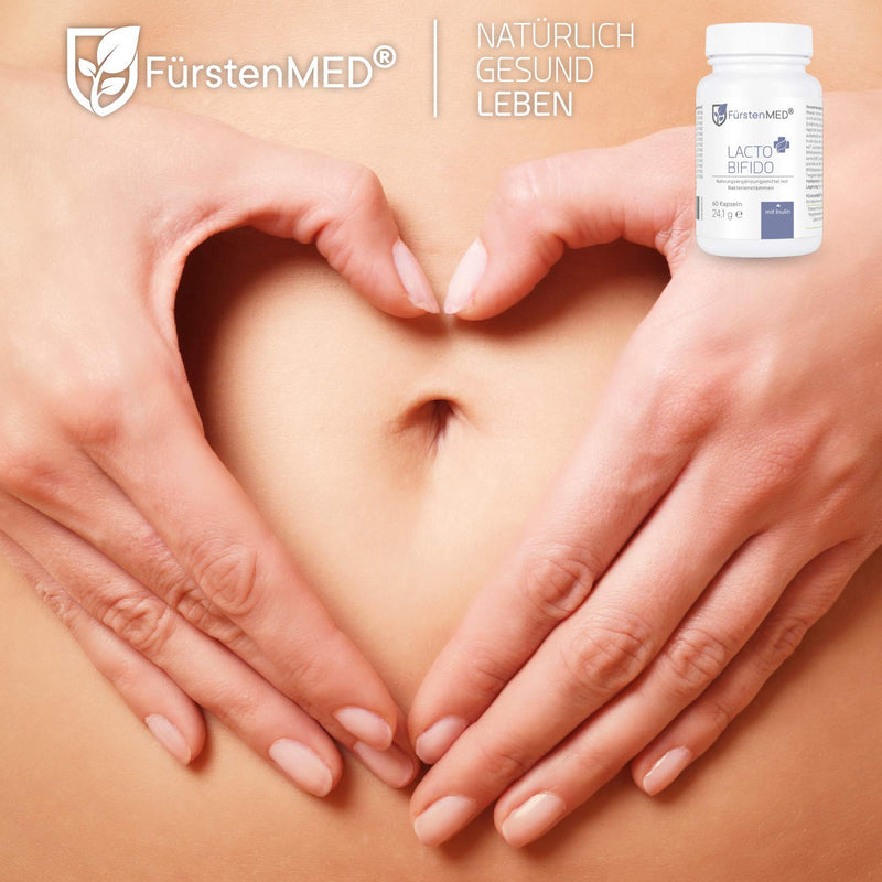 FürstenMED® Lacto-Bifido - Probiotics Lactobacillus Rhamnosus with Vegetable Inulin - Culture Complex - Vegan capsules with bifidobacteria - 17.4 billion CFU intestinal bacteria - NewNest Australia
