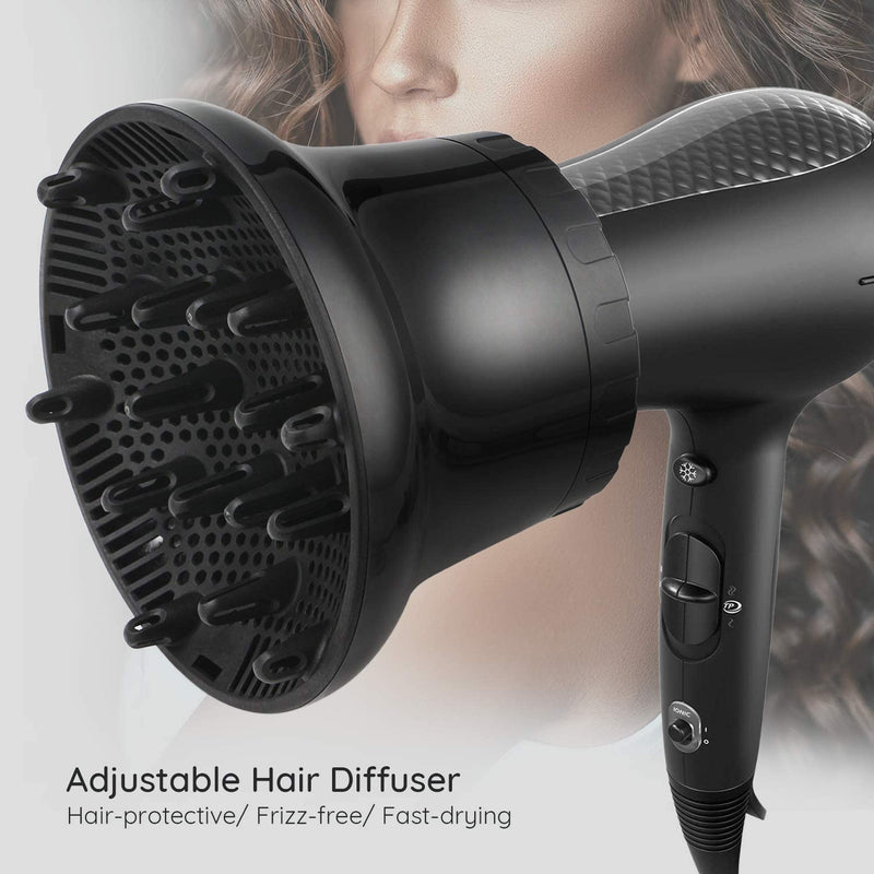 Universal Hair Diffuser Hairdryer Attachment Suitable for Diameter 1.4 in to 2.6 inch Hair Drying Adjustable Professional Salon Tool for Curly and Natural Wavy Hair - NewNest Australia