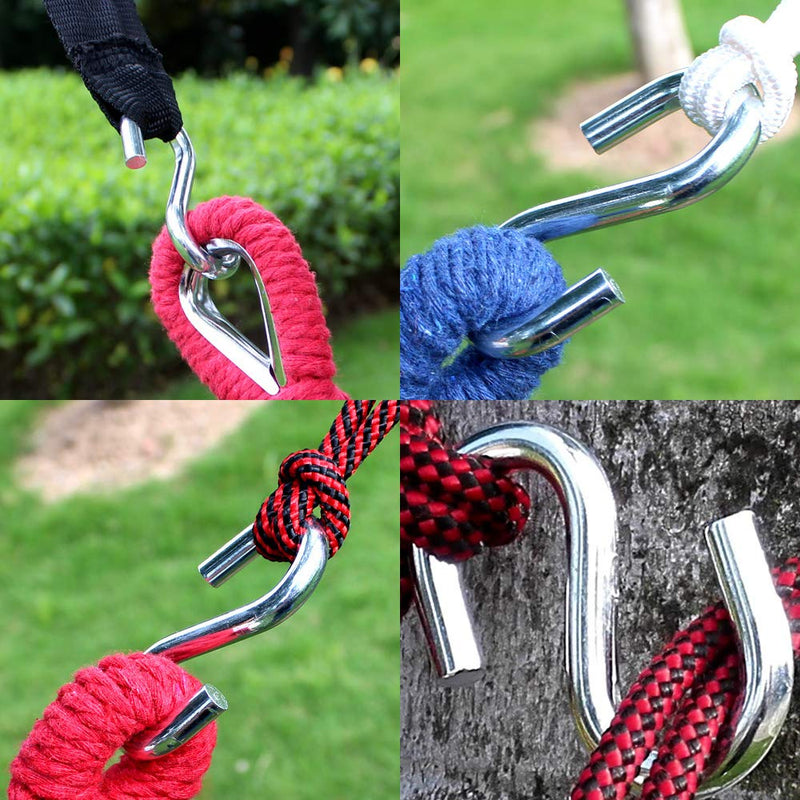 Cozihom Heavy-Duty 304 Stainless Steel S Hooks, 3 Inch Hammock, Swing S Hooks, Industrial Grade Quality Utility Hooks 4 Packs - NewNest Australia