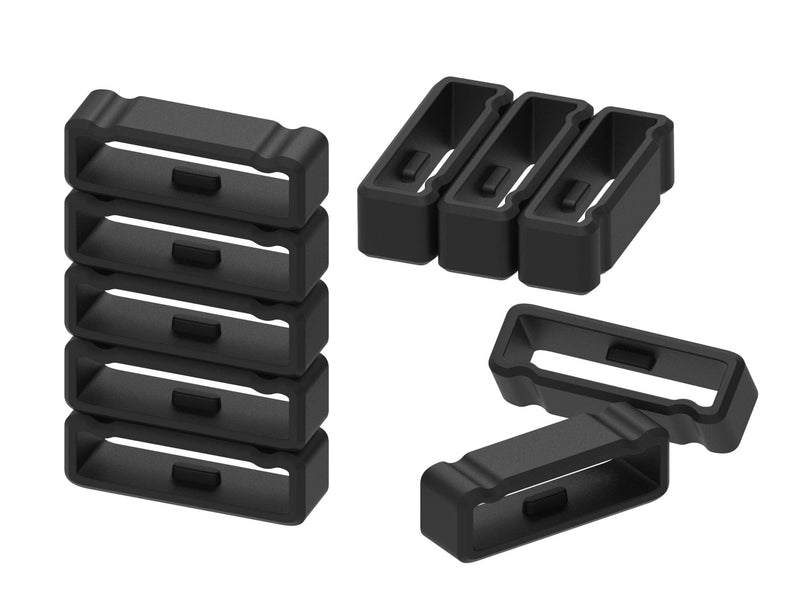 Replacement Fastener Ring for Garmin Fenix 3/Fenix 3 HR/Fenix 3 Sapphire/Fenix 5X/Fenix 5X Plus/Fenix 6X&6X Pro/Fenix 7X Solar/Descent Mk1/Quatix 3/Tactix Bravo Silicone Band Keeper Security Loop(Black-26mm) Black - NewNest Australia