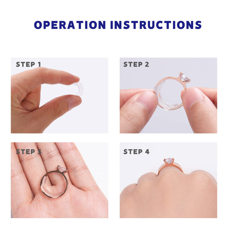 Ring Size Adjuster for Loose Rings - 60Pack, 2 Styles, Ring Guard, Ring Sizer, 10 Sizes Fit for Man and Woman Ring - NewNest Australia