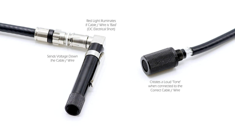 Coaxial (Coax) Pocket Continuity Tester (Tracer) with Voltage Toner (Sound) and Barrel Connector Bundle, For testing, labeling, and identifying coaxial lines - POCKET TONER - NewNest Australia