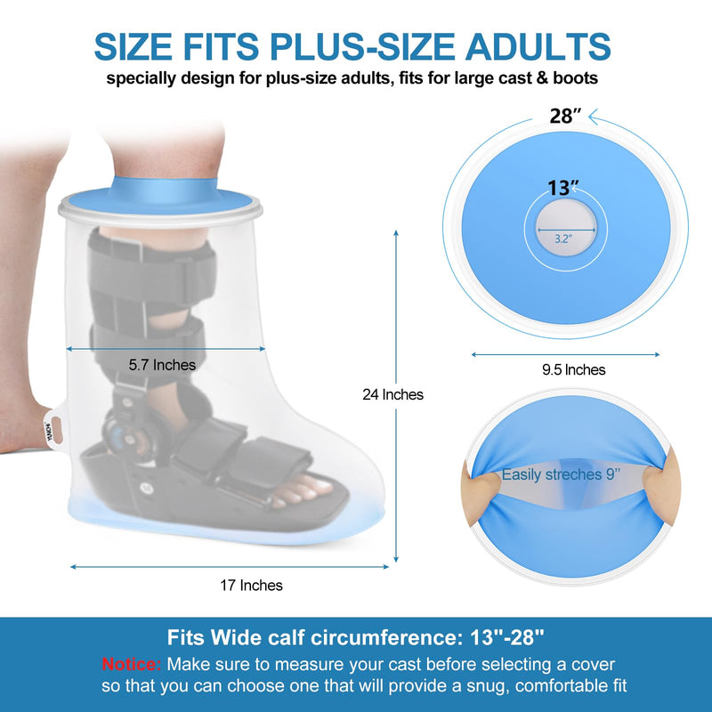 Yunchi Upgraded Shower Protection Leg Adult Anti Slip Xl Cast Protection Waterproof Leg Bandage Protection Reusable Shower Bag For Foot Plaster Lower Leg Plaster Bandage (Short Leg Protector Xl) - NewNest Australia