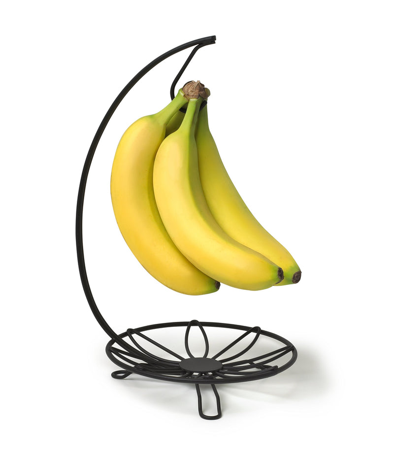 NewNest Australia - Spectrum Diversified Sits on Bars & Tables, Black Leaf Holder, Countertop Tree, Banana Hanger & Small Tray for Fruit, Vegetables, Produce, and Snack Storage 