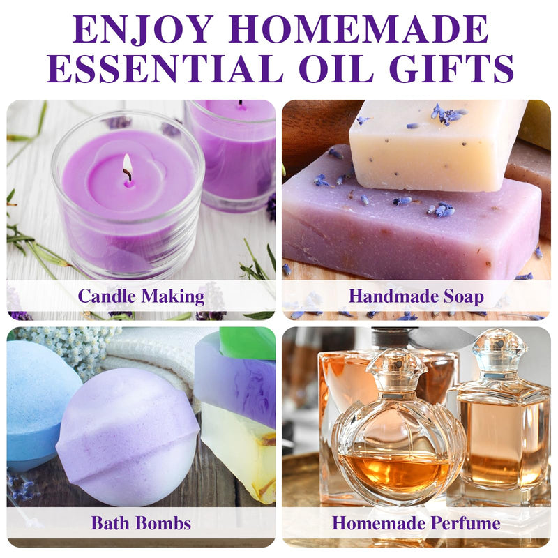Migcaput Essential Oils Lavender Oil 100 Ml, 100% Pure Natural Essential Oils, Premium Quality Aromatherapy Essential Oil, Fragrance Oils For Diffuser, Humidifier, Relaxing, Massage, Bath - NewNest Australia