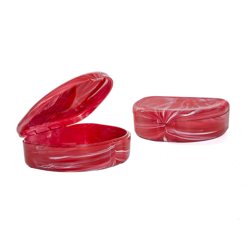 Marble Retainer Cases with Labels - Pack of 3 (colors may very) - NewNest Australia