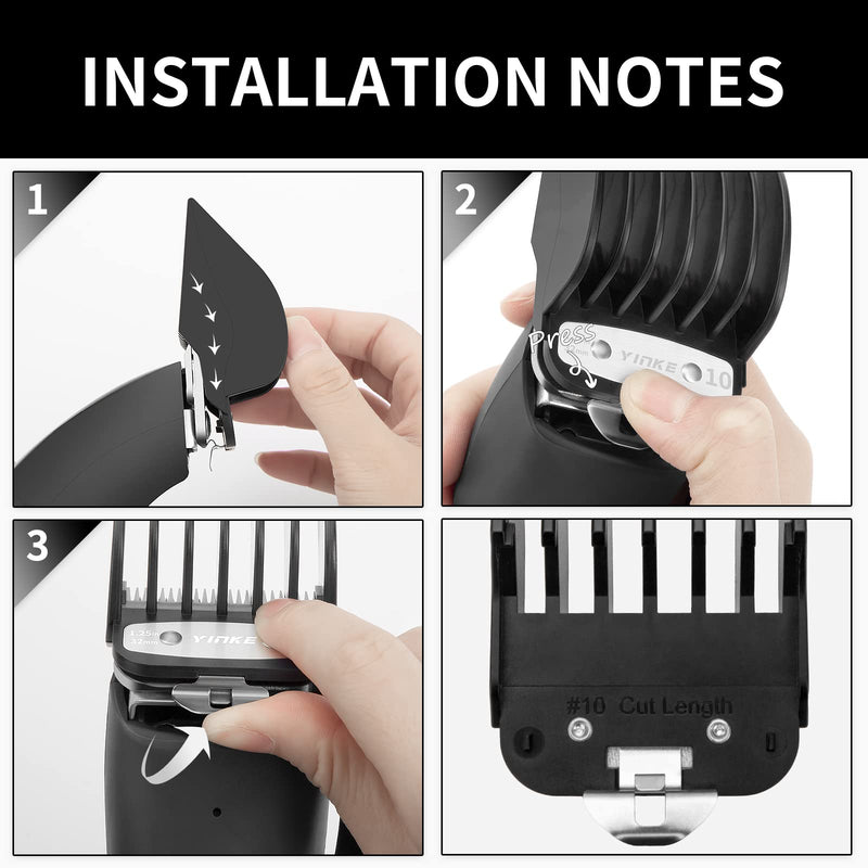 Yinke Trimmer Attachments Attachment Comb For Wahl Hair Trimmer Magic Clip Trimmer Razor, 6 Cutting Lengths Are 32 Mm, 38 Mm, 44 Mm, 51 Mm, 57 Mm And 64 Mm Beard Trimmer, Attachment Comb Set Kit (6 - NewNest Australia