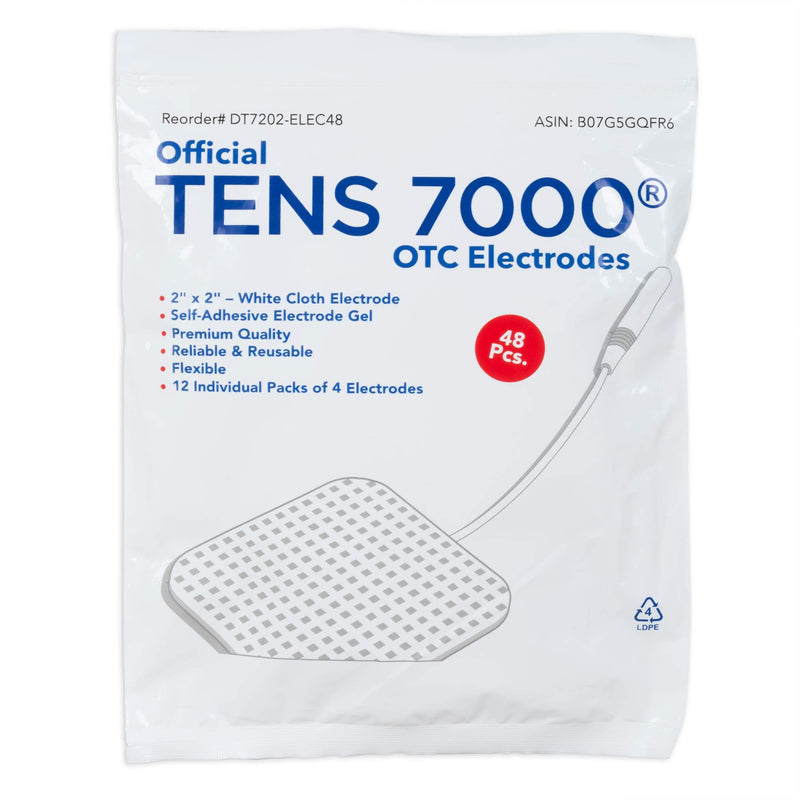 TENS 7000 Official TENS Unit Replacement Pads - 48 Pack, Premium Quality OTC TENS Unit Pads, 2" X 2" - Compatible with Most TENS Machines, Replacement Electrodes Value Pack - NewNest Australia