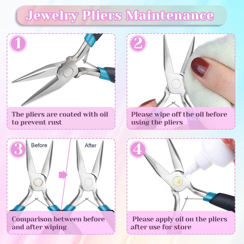 Jewelry Pliers Set, Paxcoo 3Pcs Jewelry Making Pliers Tools Kit includes Needle Nose Pliers, Round Nose Pliers, Wire Cutters for Jewelry Making Supplies, Wire Wrapping, DIY Crafts, Beading Upgrade style - NewNest Australia