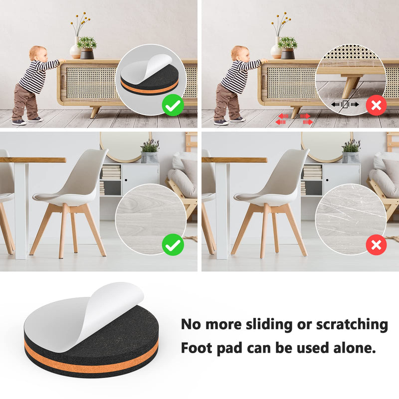 Adjustable Furniture Table Legs Leveling Feet 20 Set - ANhovno Furniture Levelers Screw Set with 3/8" Nut 1/4" Screw - Chair Leg Floor Protectors Rubber Furniture Pads for Hardwood Floor - NewNest Australia