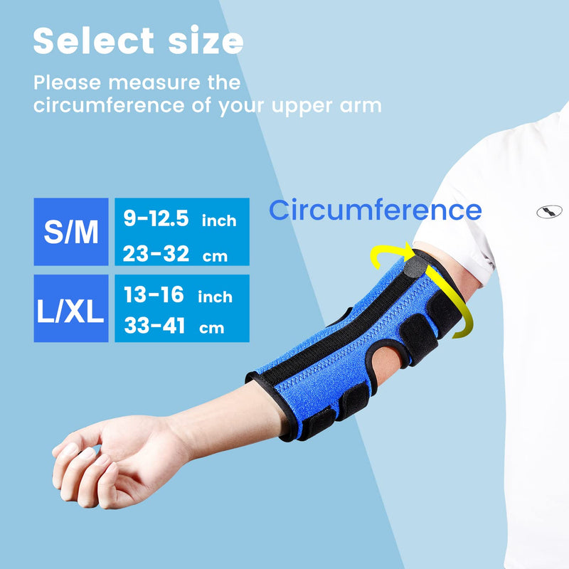 Elbow Brace, Night and Day Splint for Ulnar Nerve Entrapment for Left and Right, Cubital Tunnel Syndrome Physical Therapy and Recovery, Arm Immobilizer for Sleep and Work, for Woman, Man - S/M - NewNest Australia