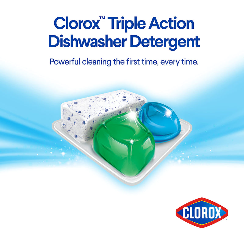 Clorox Triple Action Dishwasher Detergent Pacs, 16 Count Dishwashing Pacs, Fresh Scent - NewNest Australia