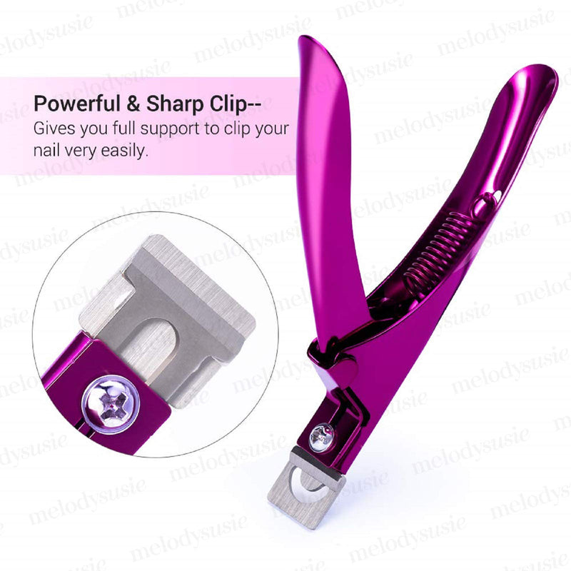MELODYSUSIE Nail Clippers Tip Cutters for Acrylic False Fake Gel Artificial Nails Rustproof Sharp Professional Manicure Pedicure Trimmer Nail Care Tools, Plum S (Pack of 1) A-plum - NewNest Australia