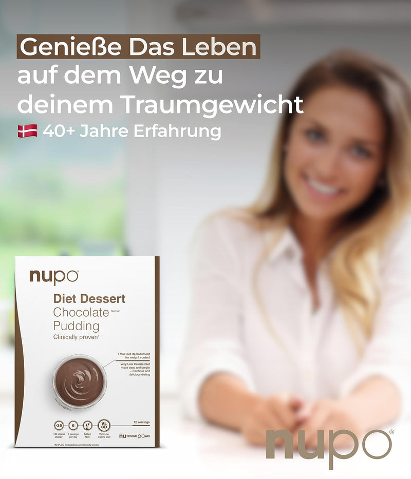 NUPO® Diet Meal Replacement extreme [Chocolate Pudding - 12 portions] - Low calorie diet & GMO free - Complete meal replacement for weight loss - Food replacement - Food replacement for weight loss chocolate - NewNest Australia